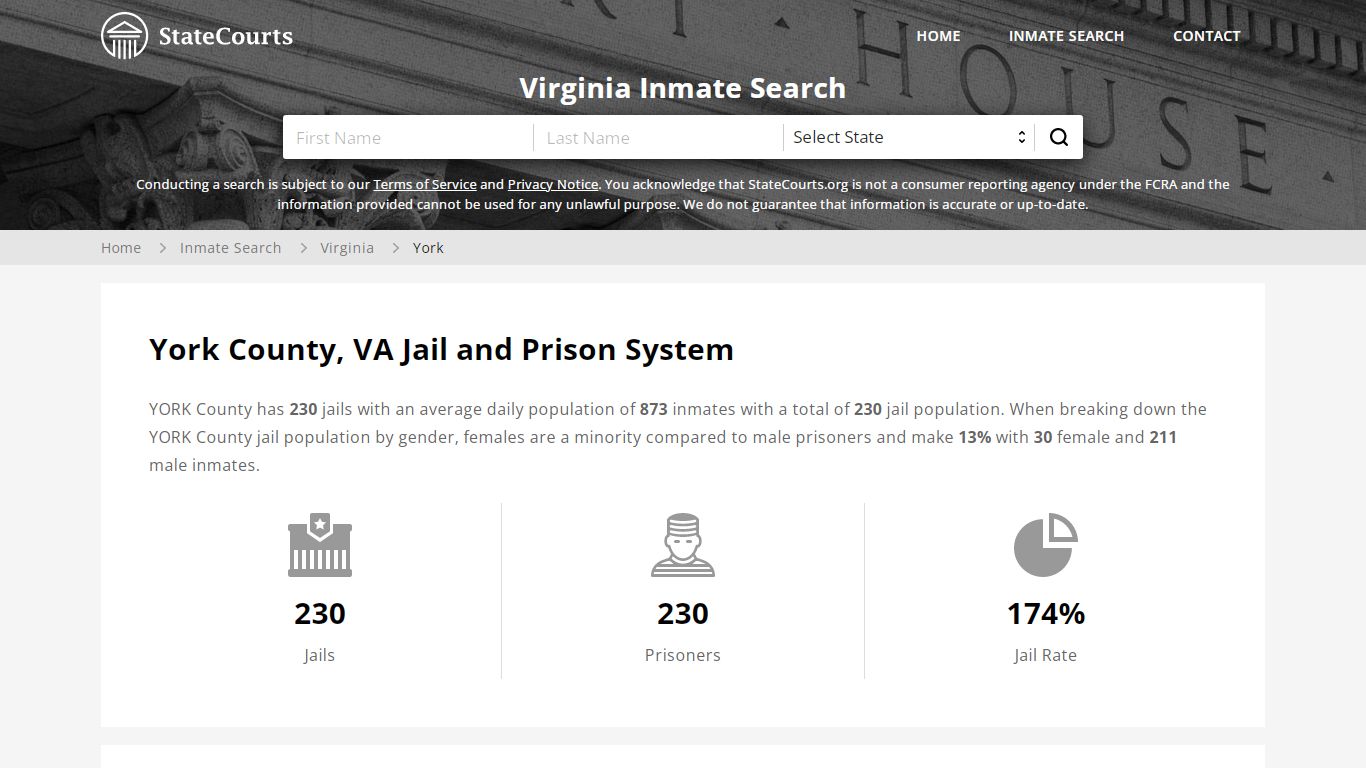 York County, VA Inmate Search - StateCourts